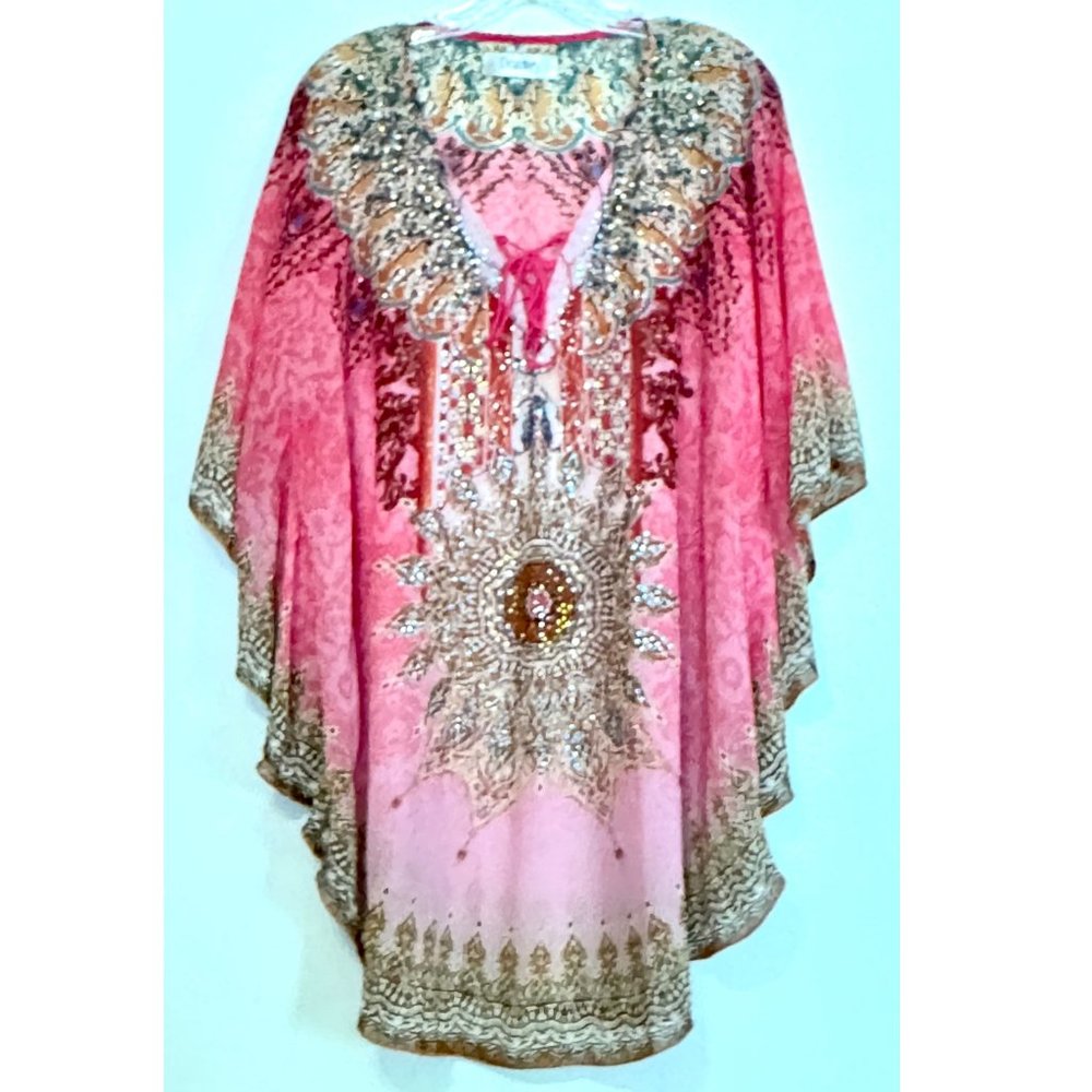 Dazzling Sparkle Caftan Blouse 3x soft floaty